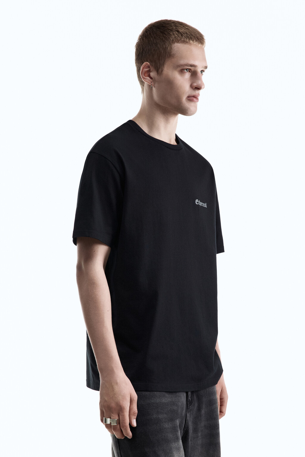 Футболка оверсайз с принтом в стиле гранж - цвет черный - 3