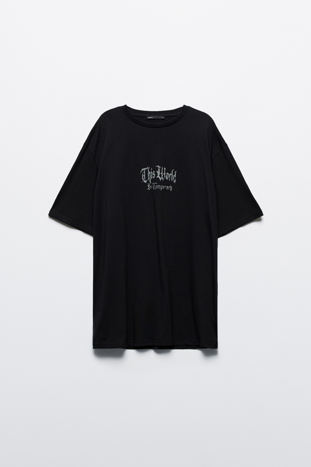 Футболка oversize с принтом в стиле гранж - цвет черный - 11