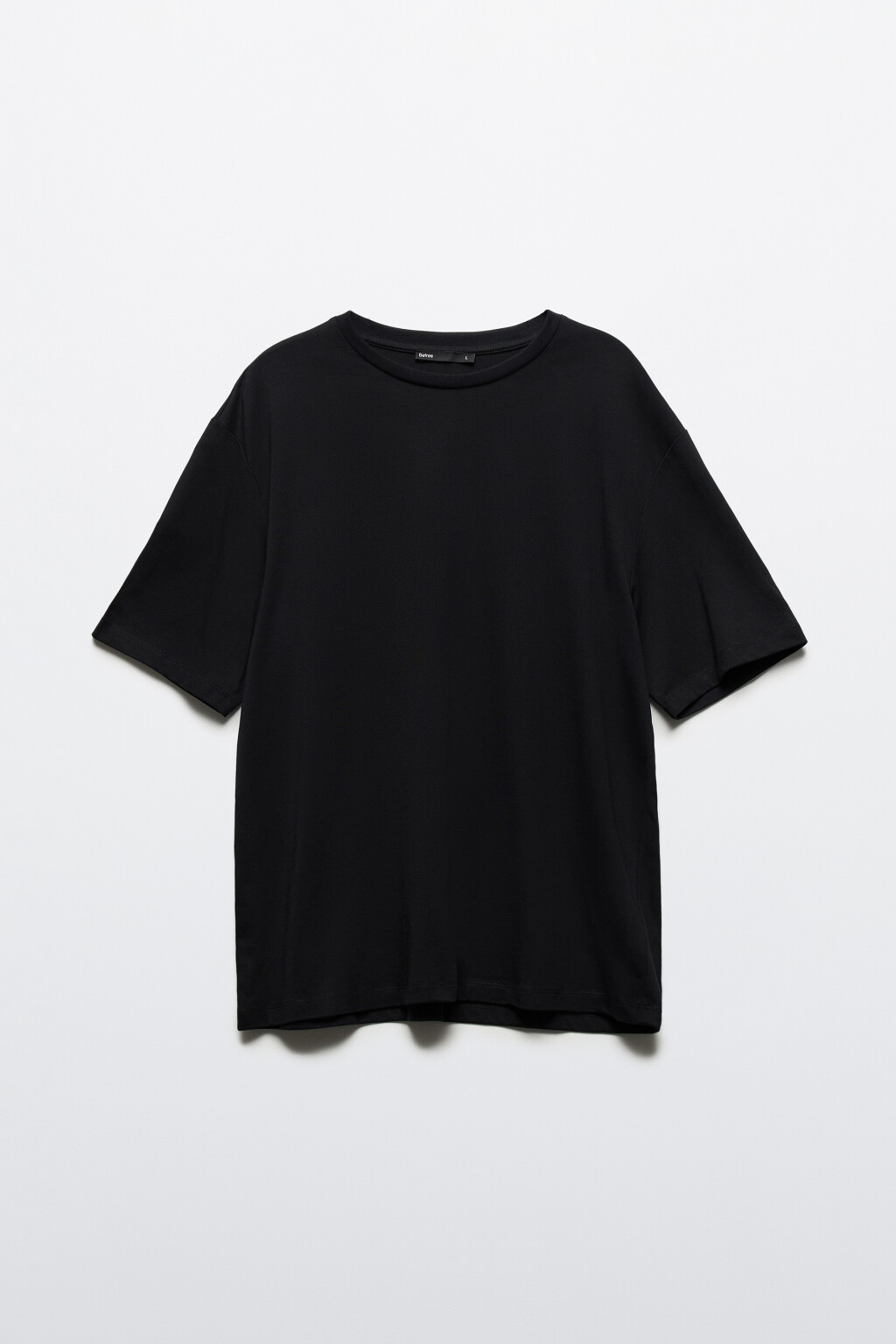 Футболка прямая базовая из хлопка - цвет черный - 8