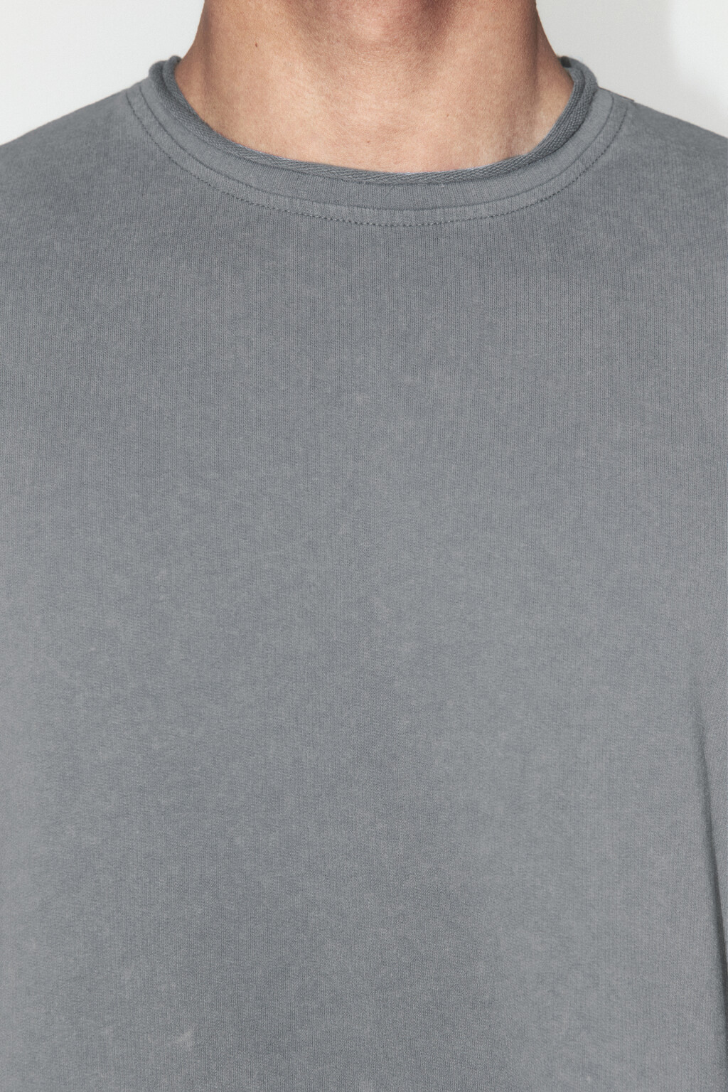 Футболка плотная хлопковая с вареным эффектом - цвет серый - 6