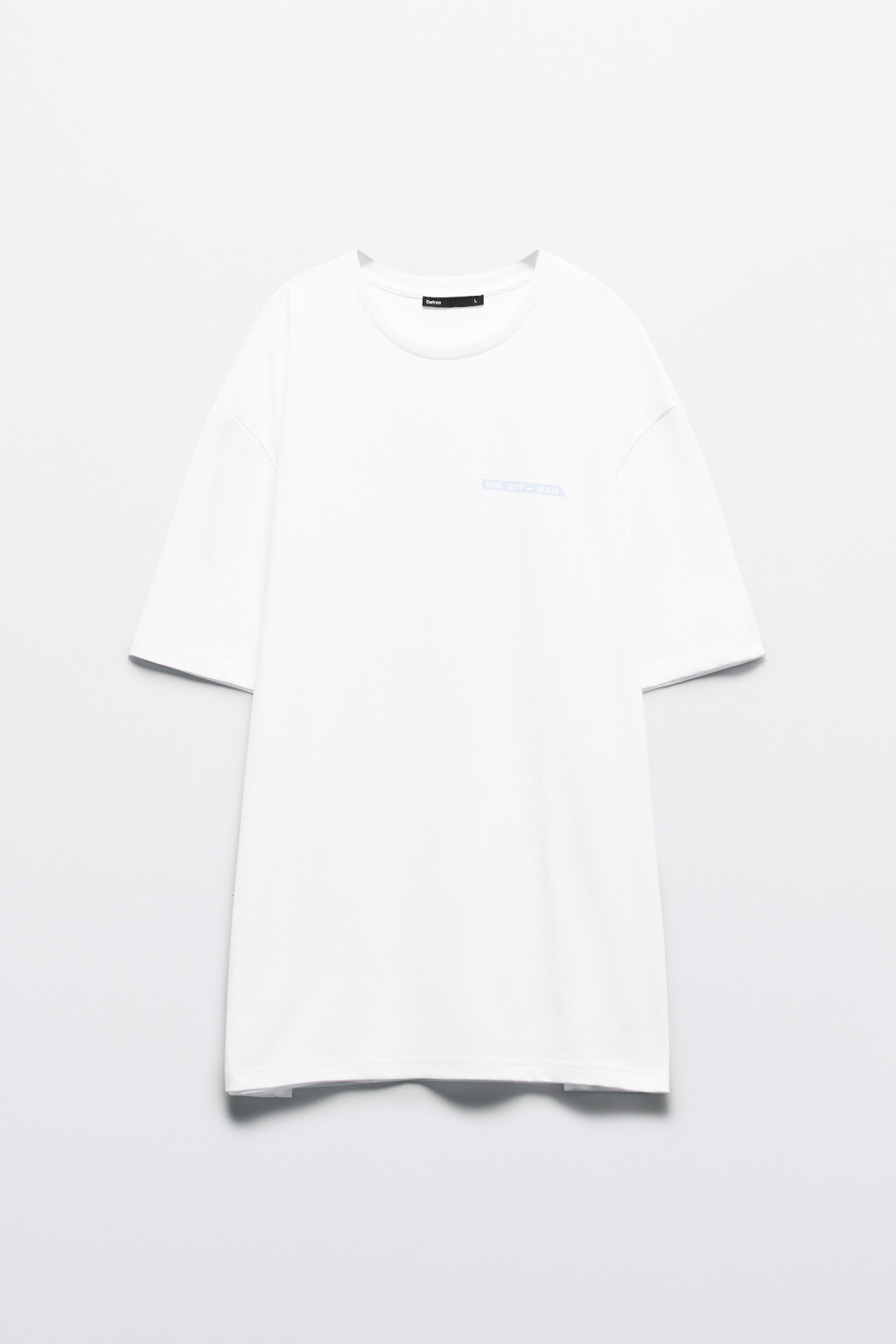 Футболка прямая хлопковая с принтом - цвет белый - 8