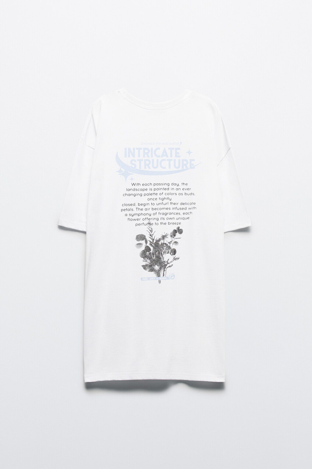 Футболка прямая хлопковая с принтом - цвет белый - 9