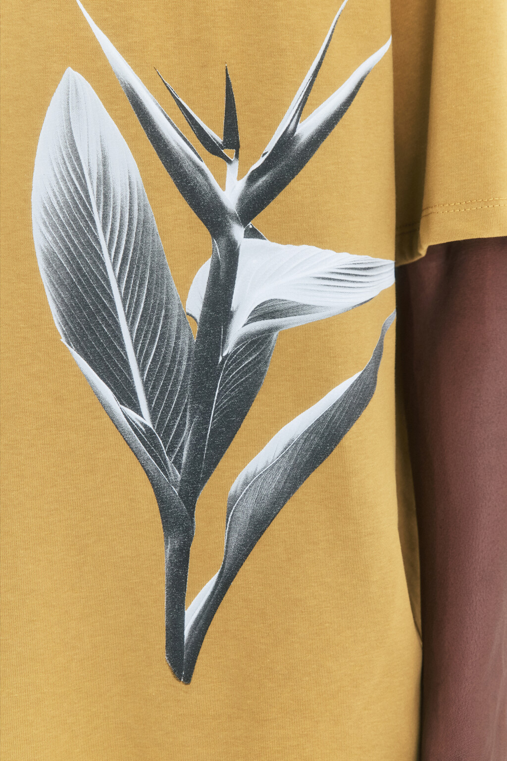 Футболка прямая хлопковая с принтом - цвет бежевый - 7