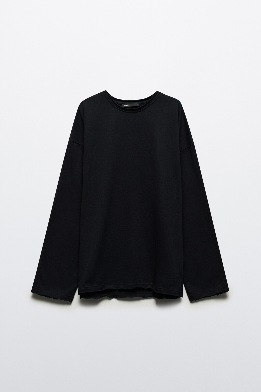 Лонгслив oversize с вареным эффектом - цвет черный - 8
