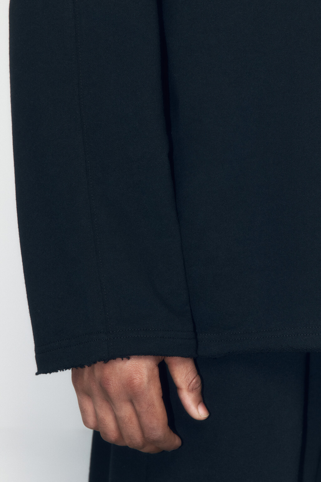 Лонгслив oversize с вареным эффектом - цвет черный - 7