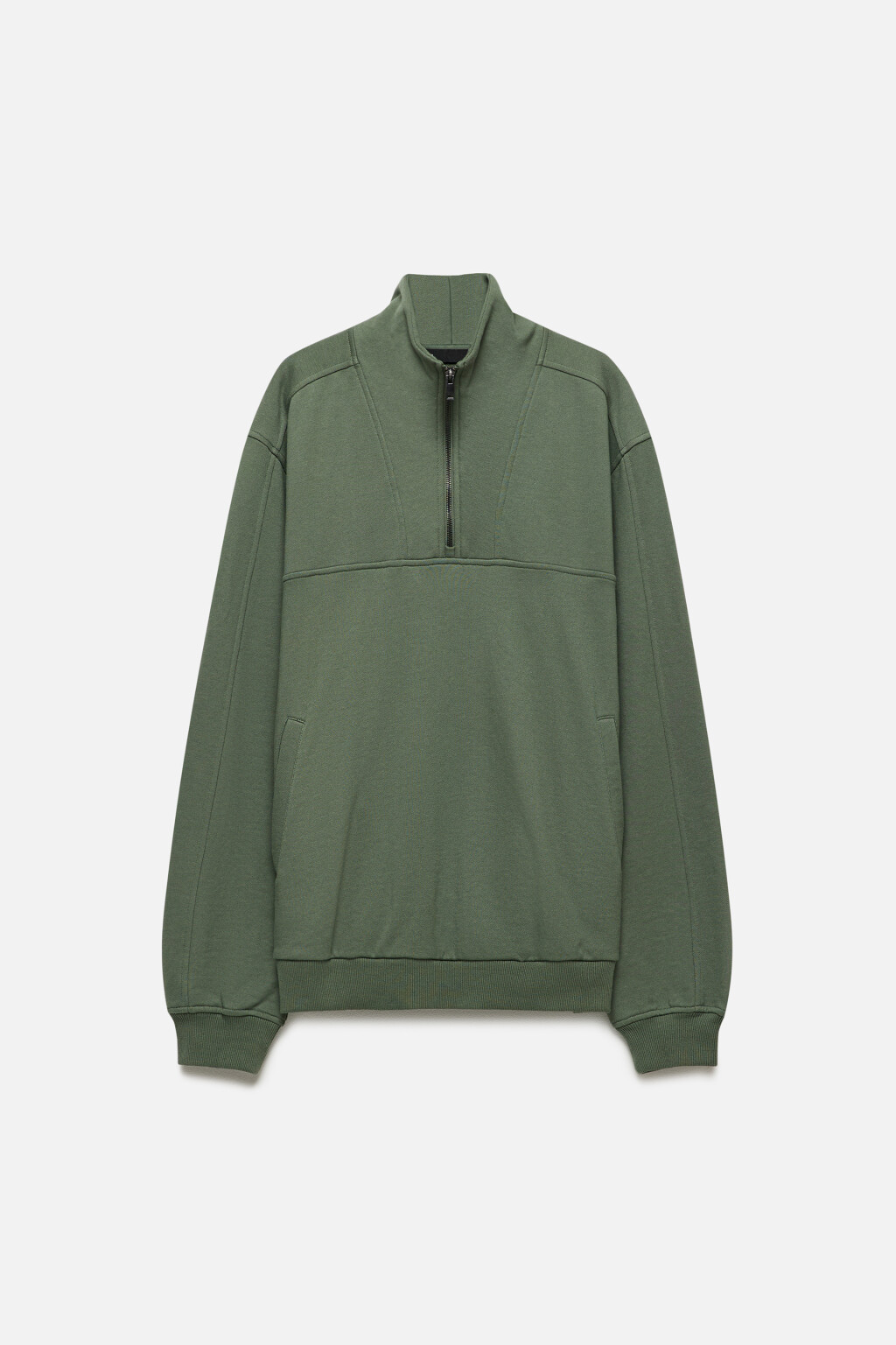 Толстовка oversize с воротником-стойкой на молнии - цвет мятный - 11