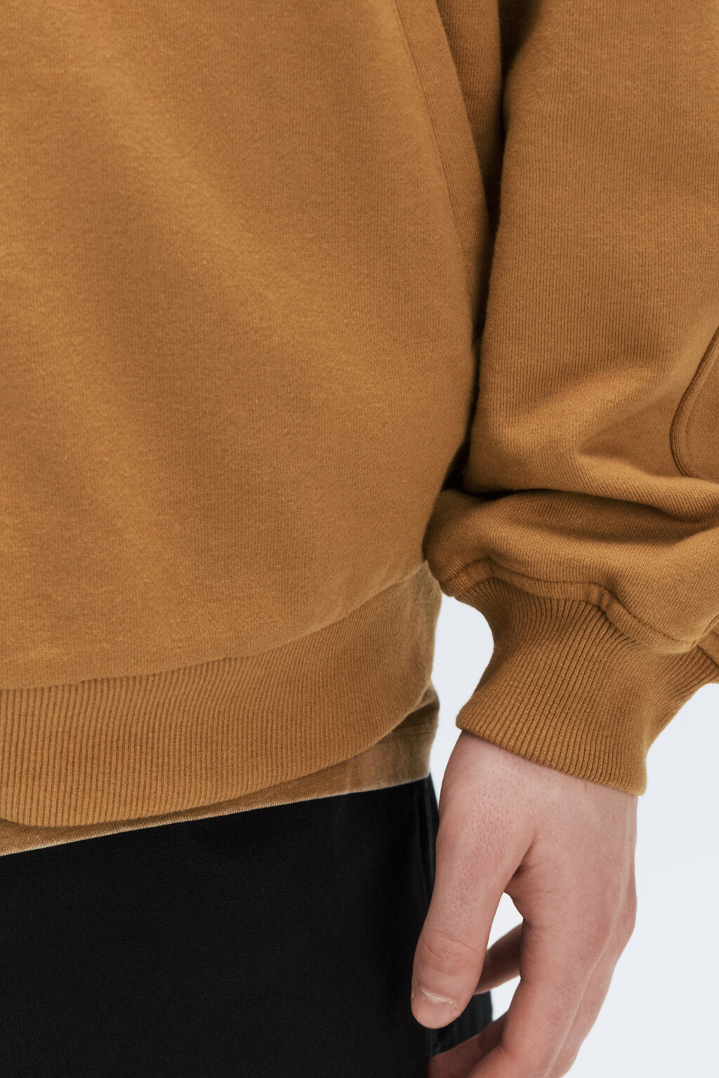 Толстовка oversize с воротником-стойкой на молнии - цвет коричневый - 8