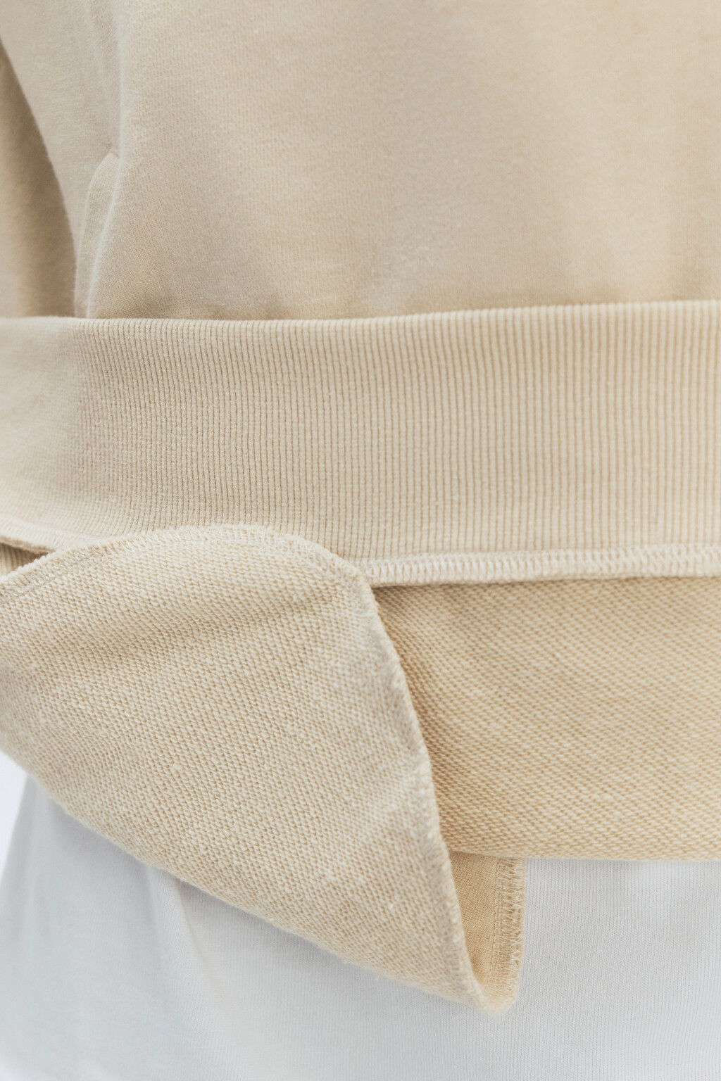 Толстовка oversize с воротником-стойкой на молнии - цвет молочный - 9