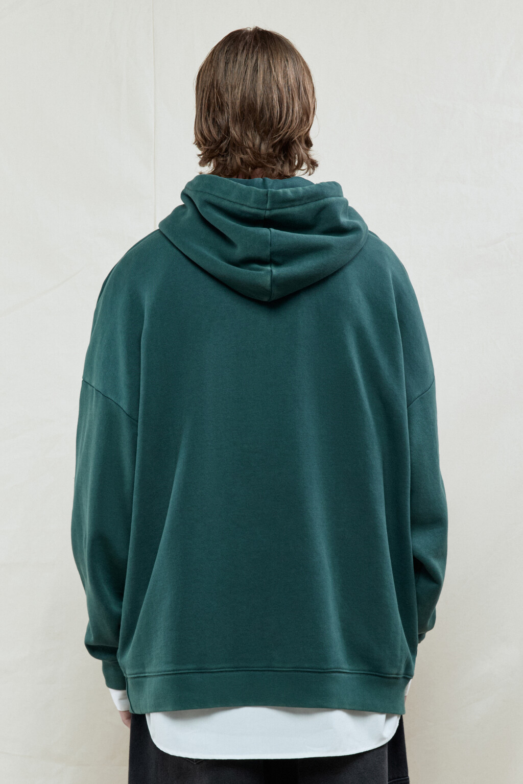 Худи oversize с капюшоном и принтом - цвет зеленый - 6