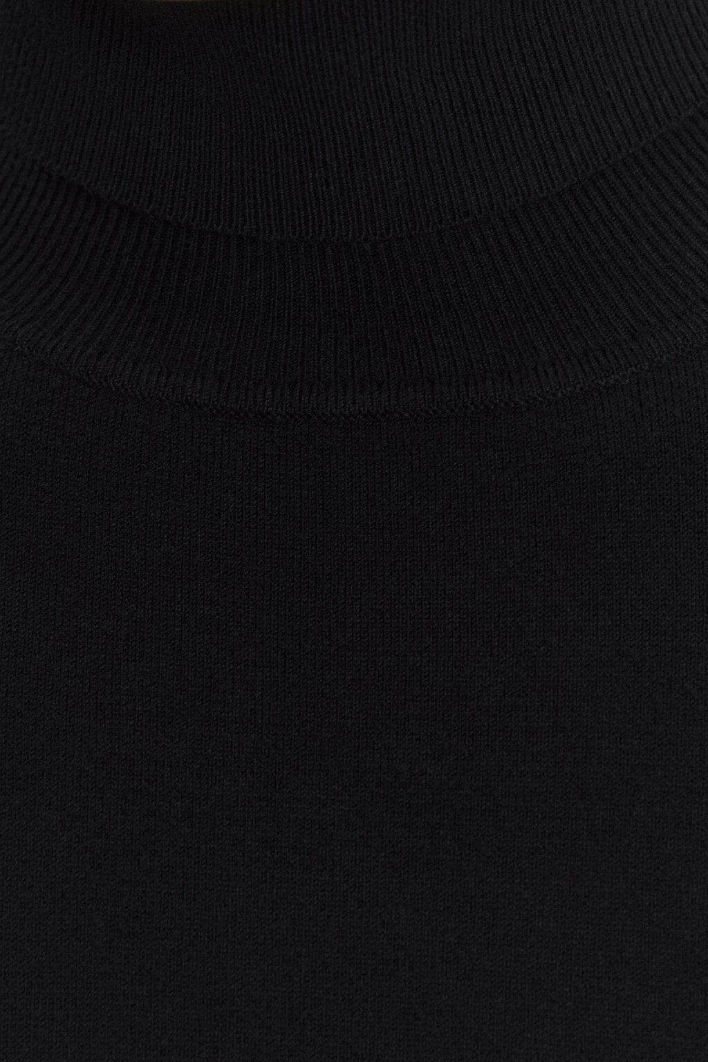 Водолазка вязаная вискозная с высоким воротником - цвет черный - 6