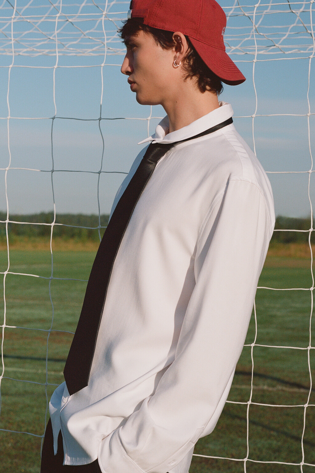 Галстук атласный классический - цвет черный - 3