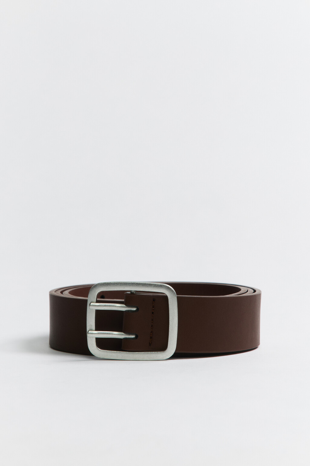 Ремень брючный с квадратной пряжкой - цвет коричневый - 3