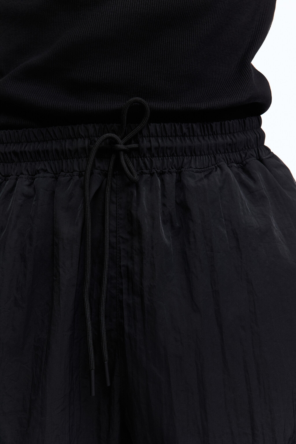 Шорты спортивные с лампасами - цвет черный - 6