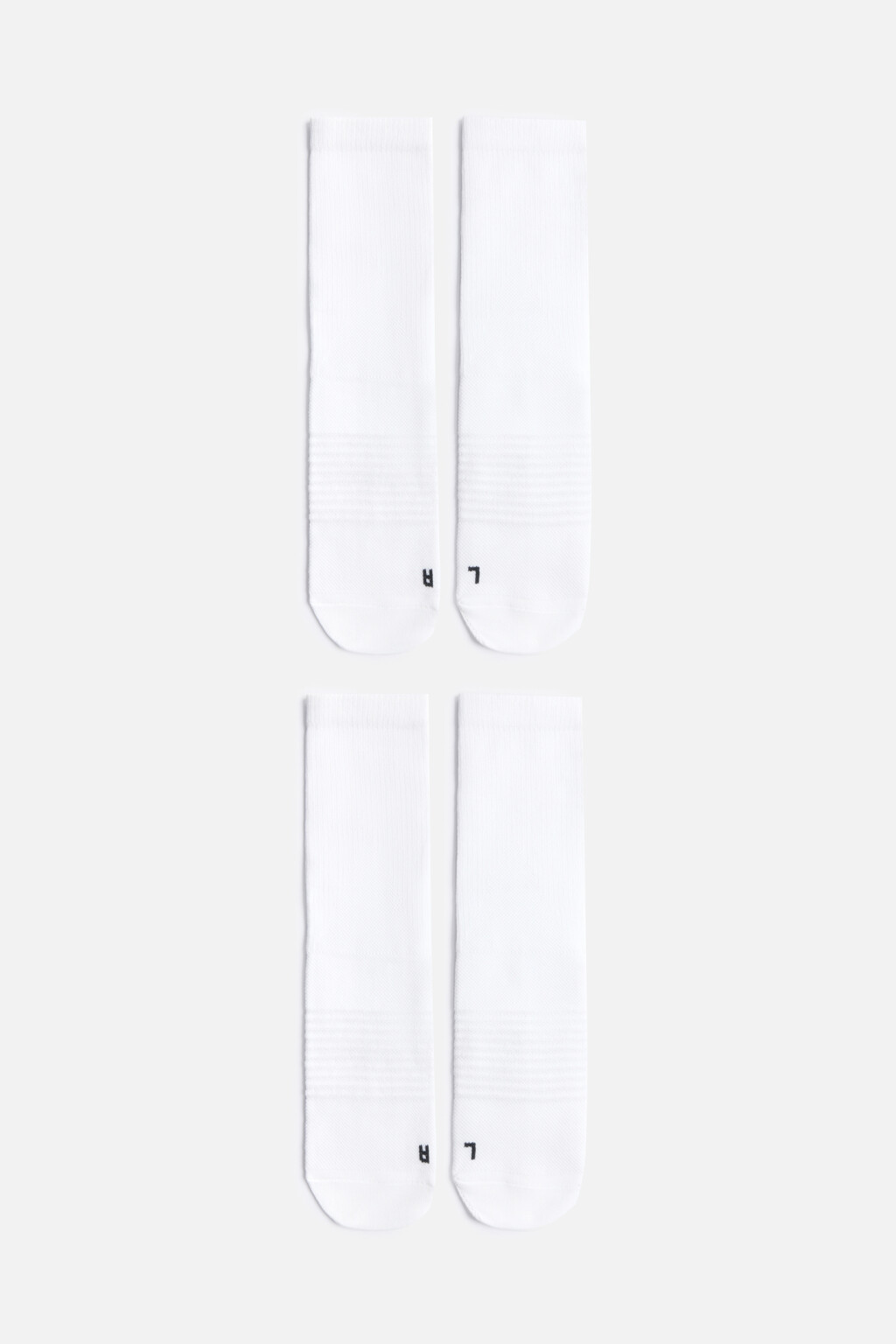 Набор носков высоких спортивных (2 пары) - цвет белый - 1