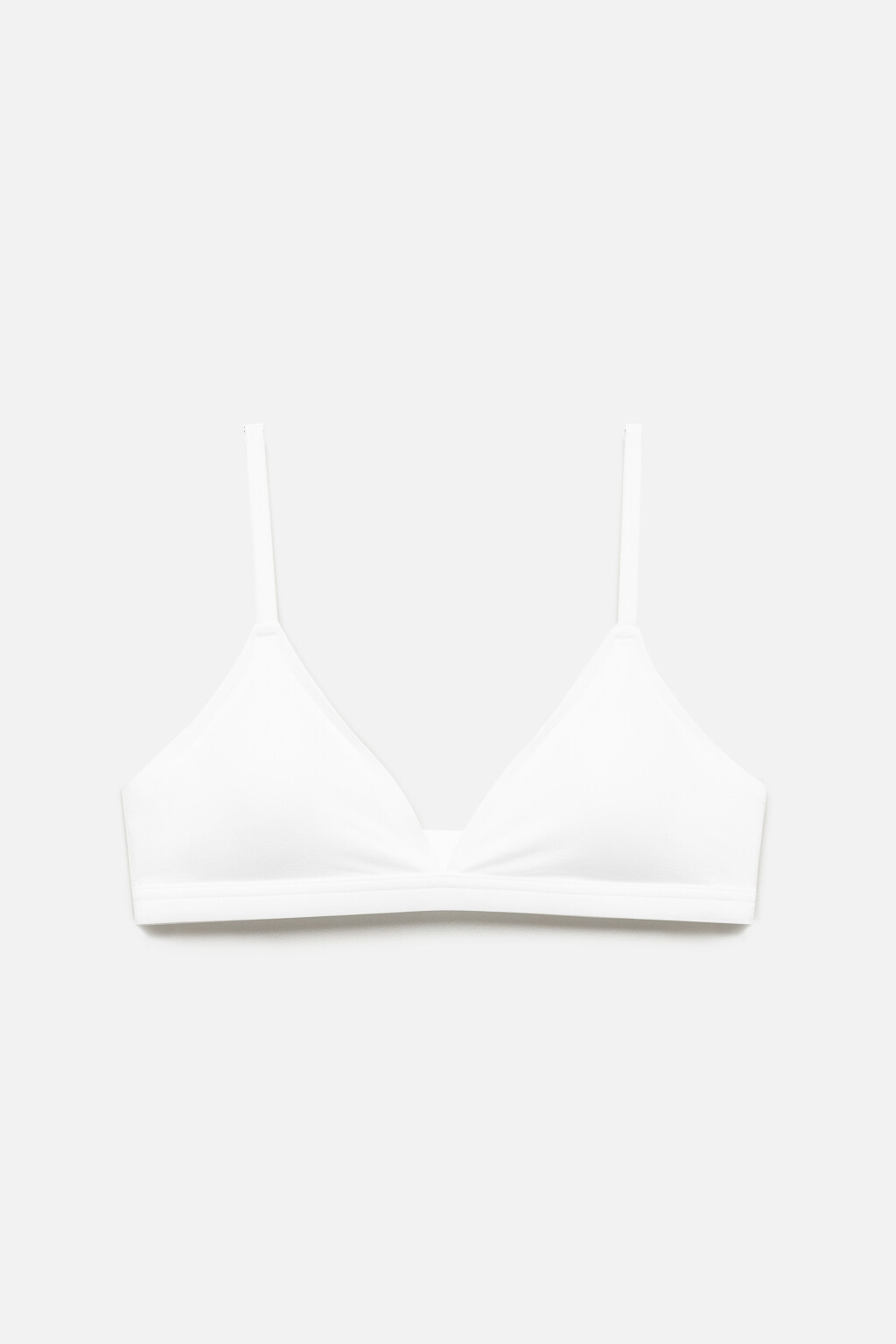 Бюстгальтер-бра бесшовный на тонких бретелях - цвет белый - 5