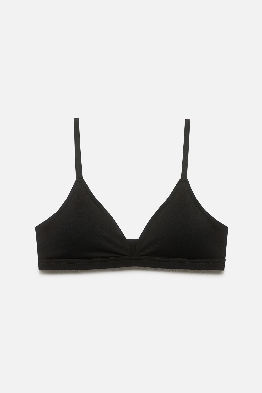 Бюстгальтер-бра бесшовный на тонких бретелях - цвет черный - 5
