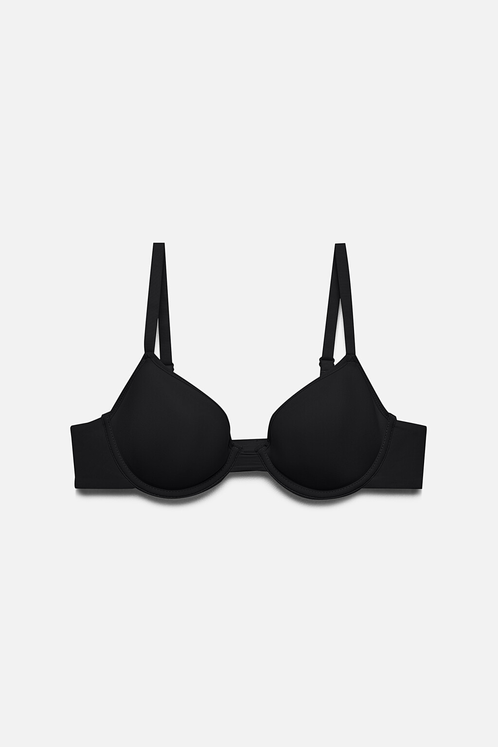 Бюстгальтер-бра сетчатый с формованной чашкой - цвет черный - 5