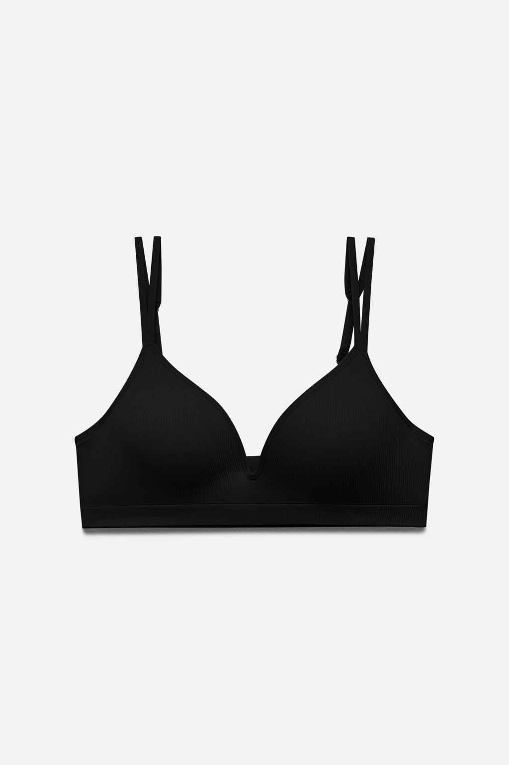 Бюстгальтер-бра бесшовный с формованной чашкой - цвет черный - 5