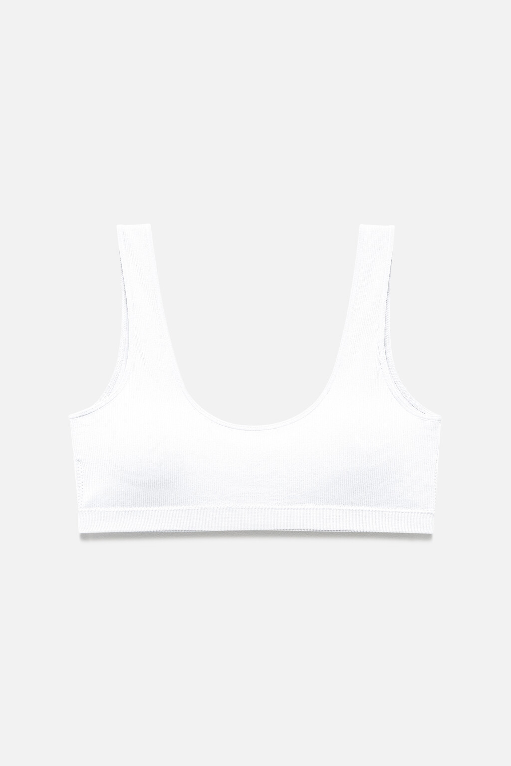 Бюстгальтер-топ бесшовный на широких бретелях - цвет белый - 5