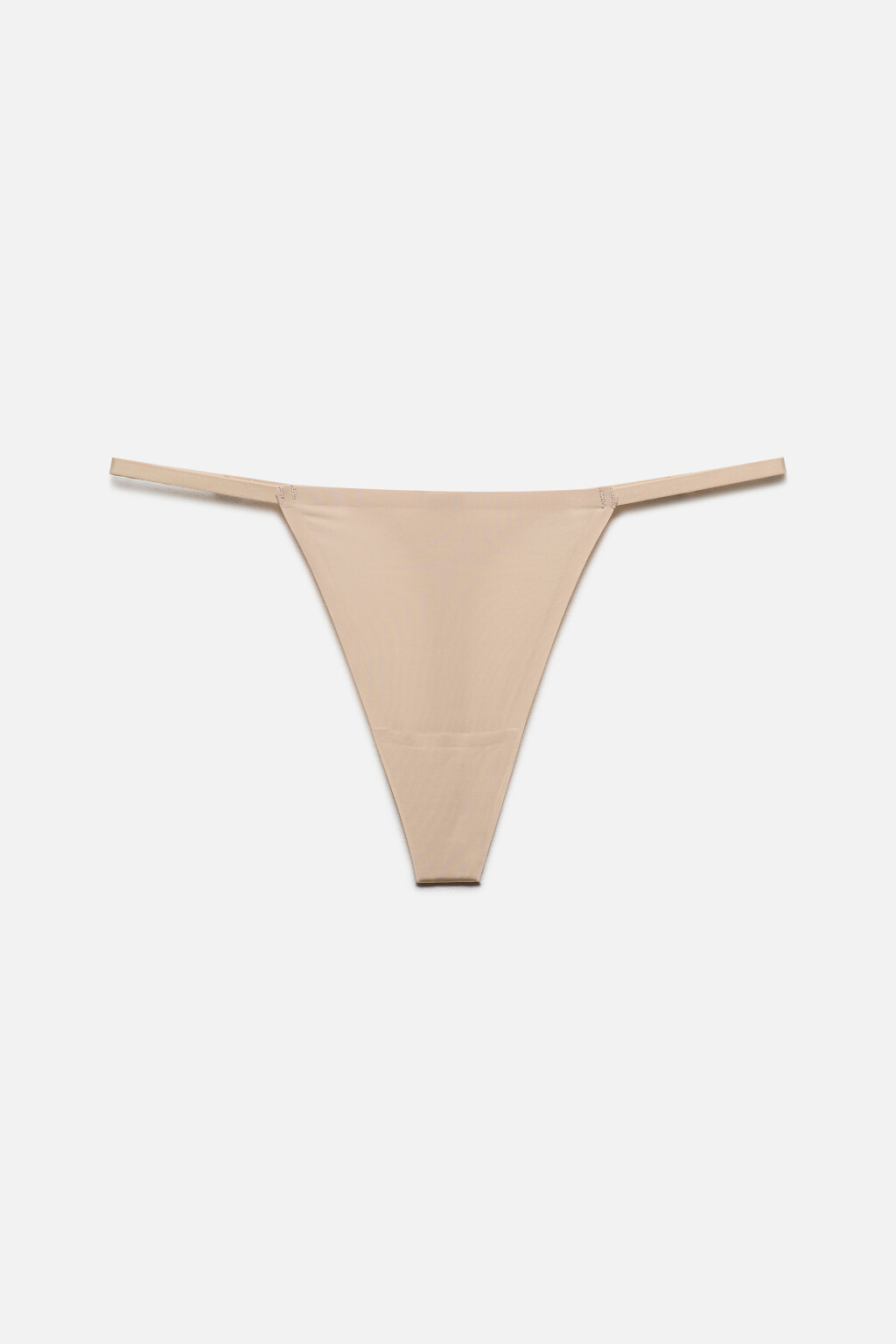 Трусы-стринги с тонкими стрепами по бокам - цвет бежевый - 5