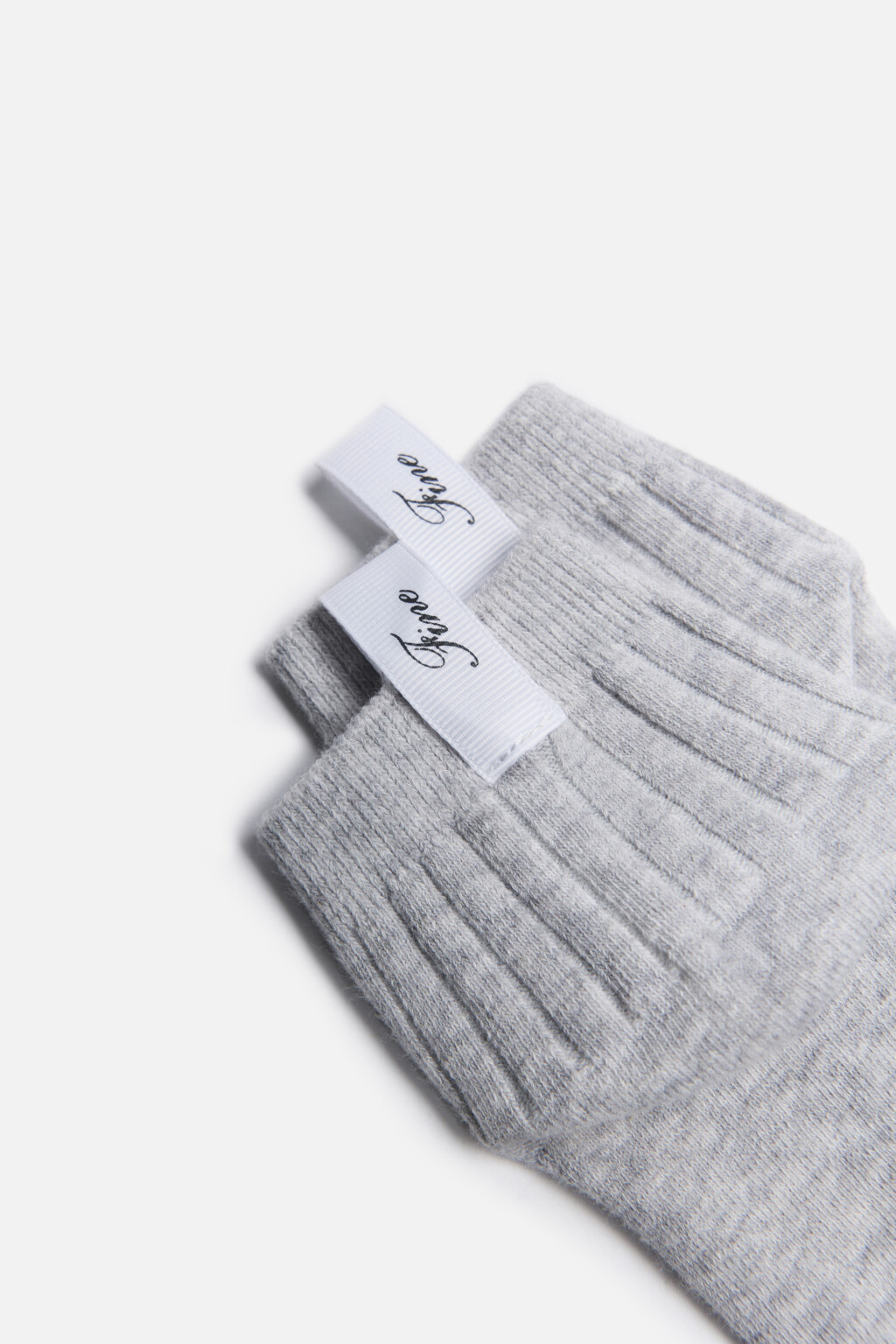 Носки короткие с ярлычком и надписью - цвет серый - 3