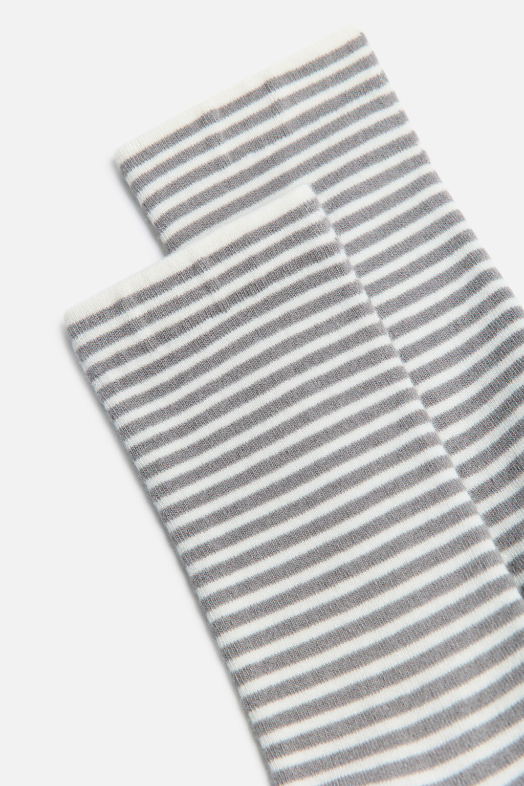 Носки высокие вискозные в полоску - цвет серый - 2