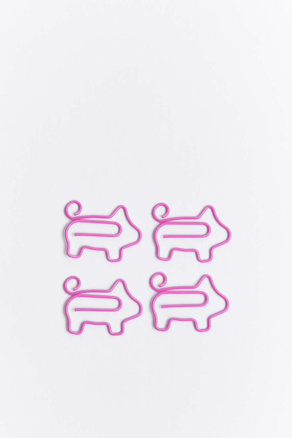 Набор закладок-поросят для книг (4 штуки) - цвет розовый - 1