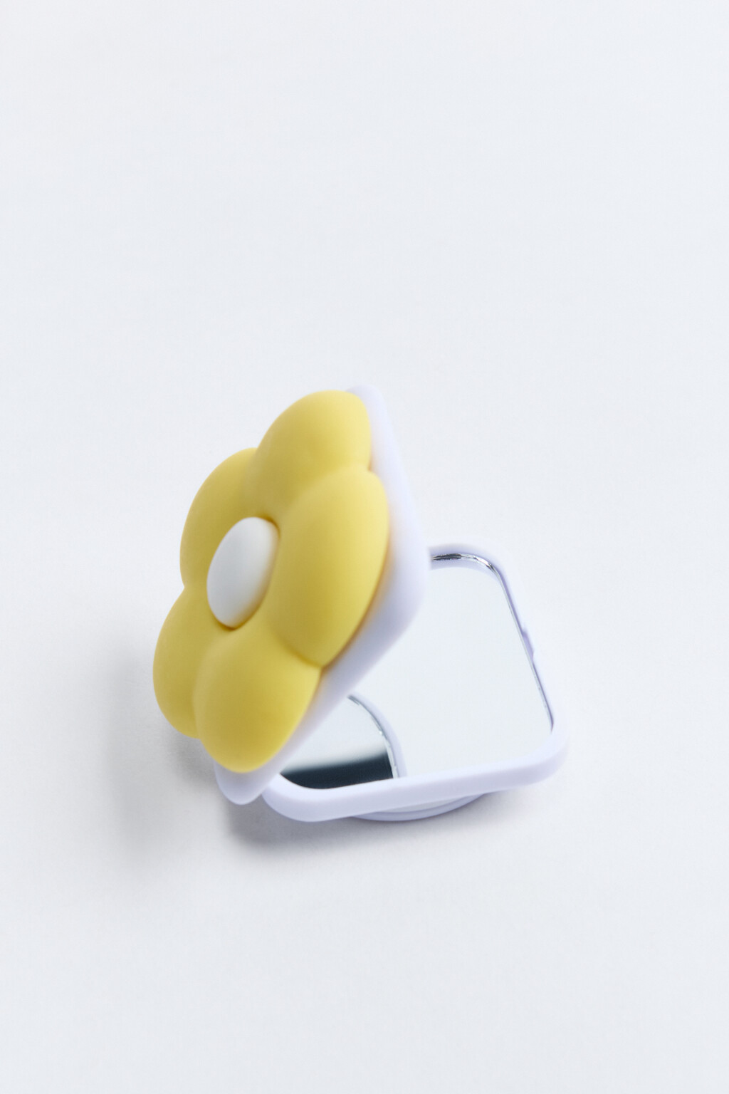 Держатель на телефон со складным зеркалом - цвет серый - 1