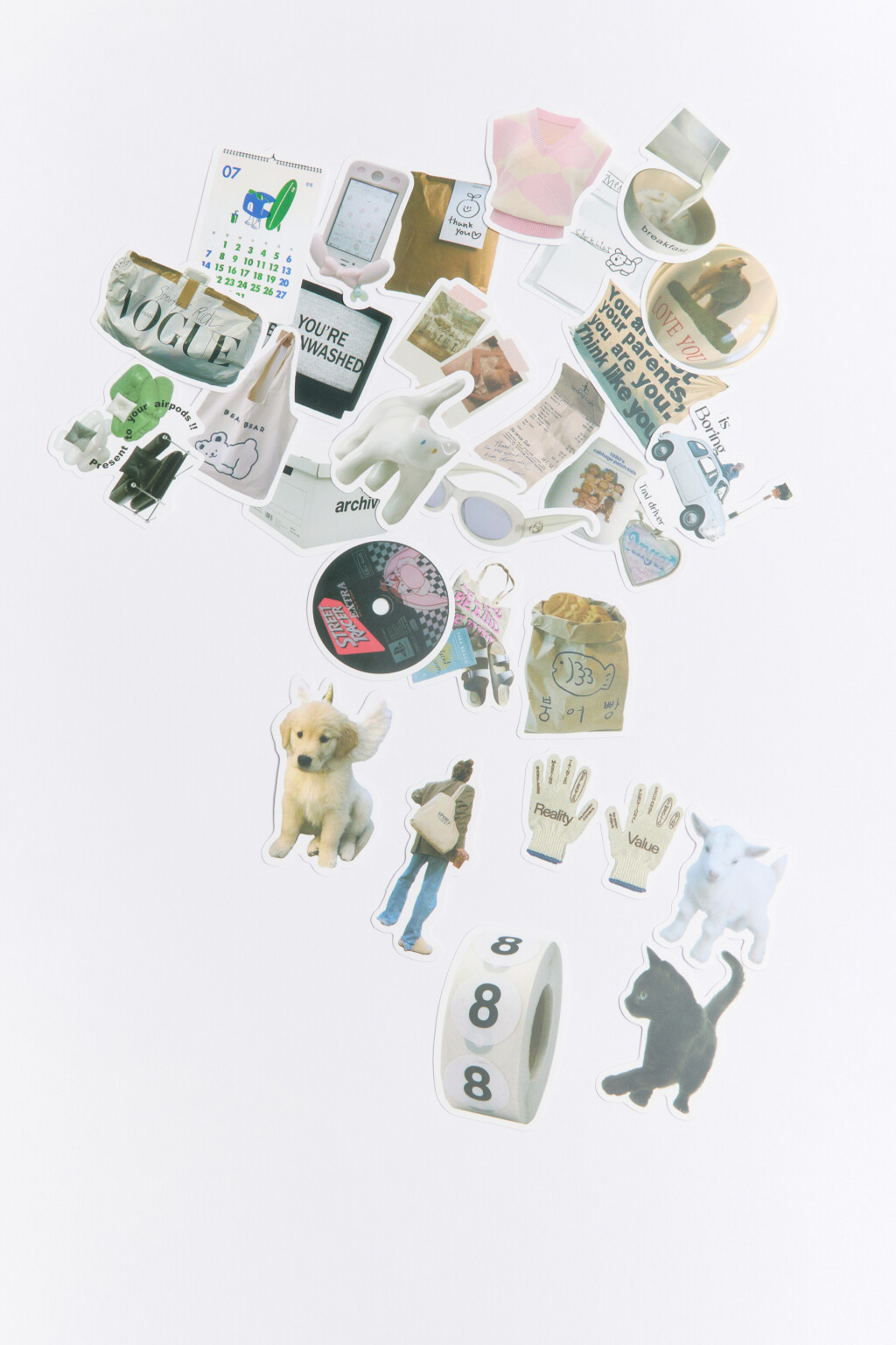 Набор наклеек-стикеров - цвет черный - 1