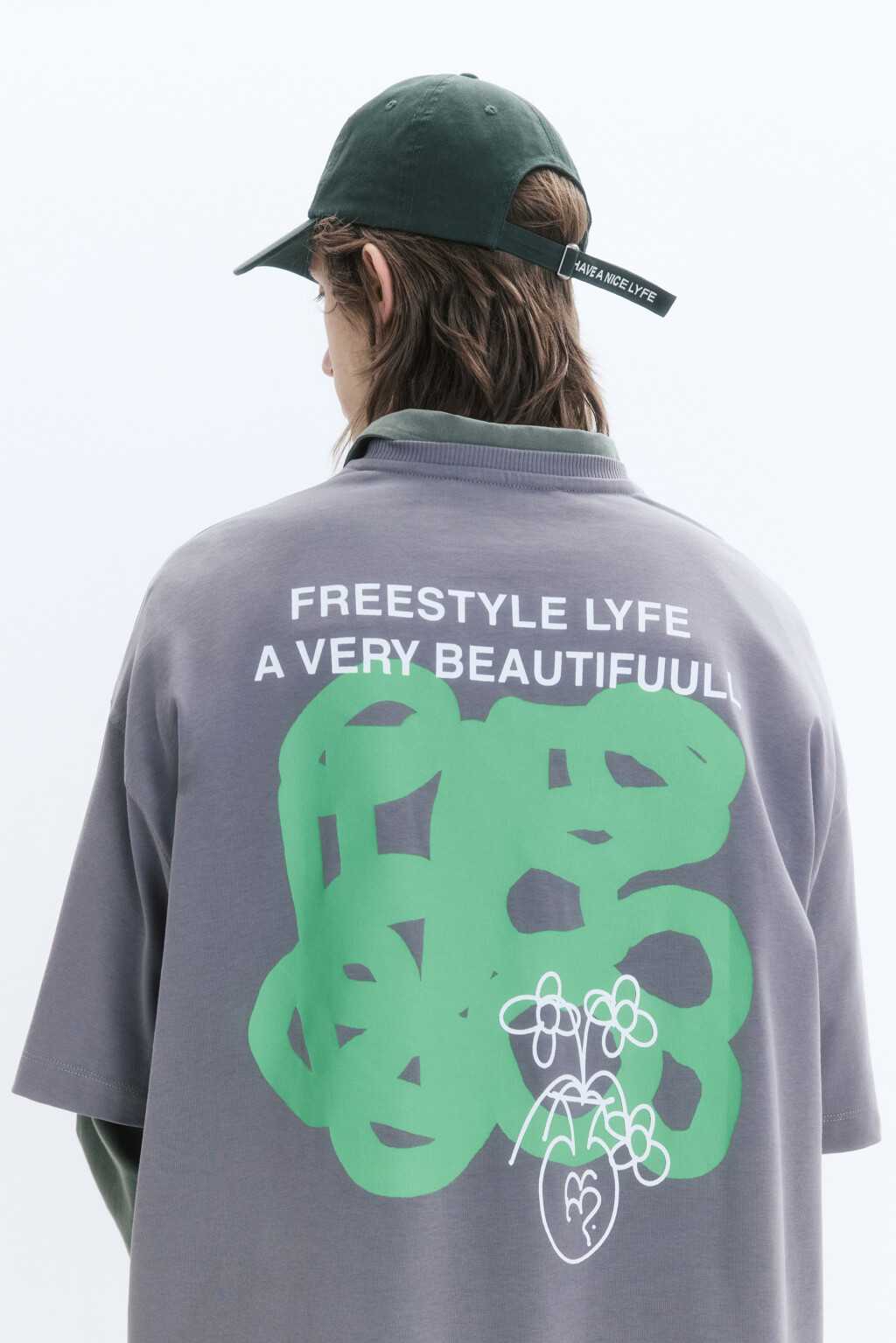 Бейсболка хлопковая с принтом-надписью - цвет зеленый - 9