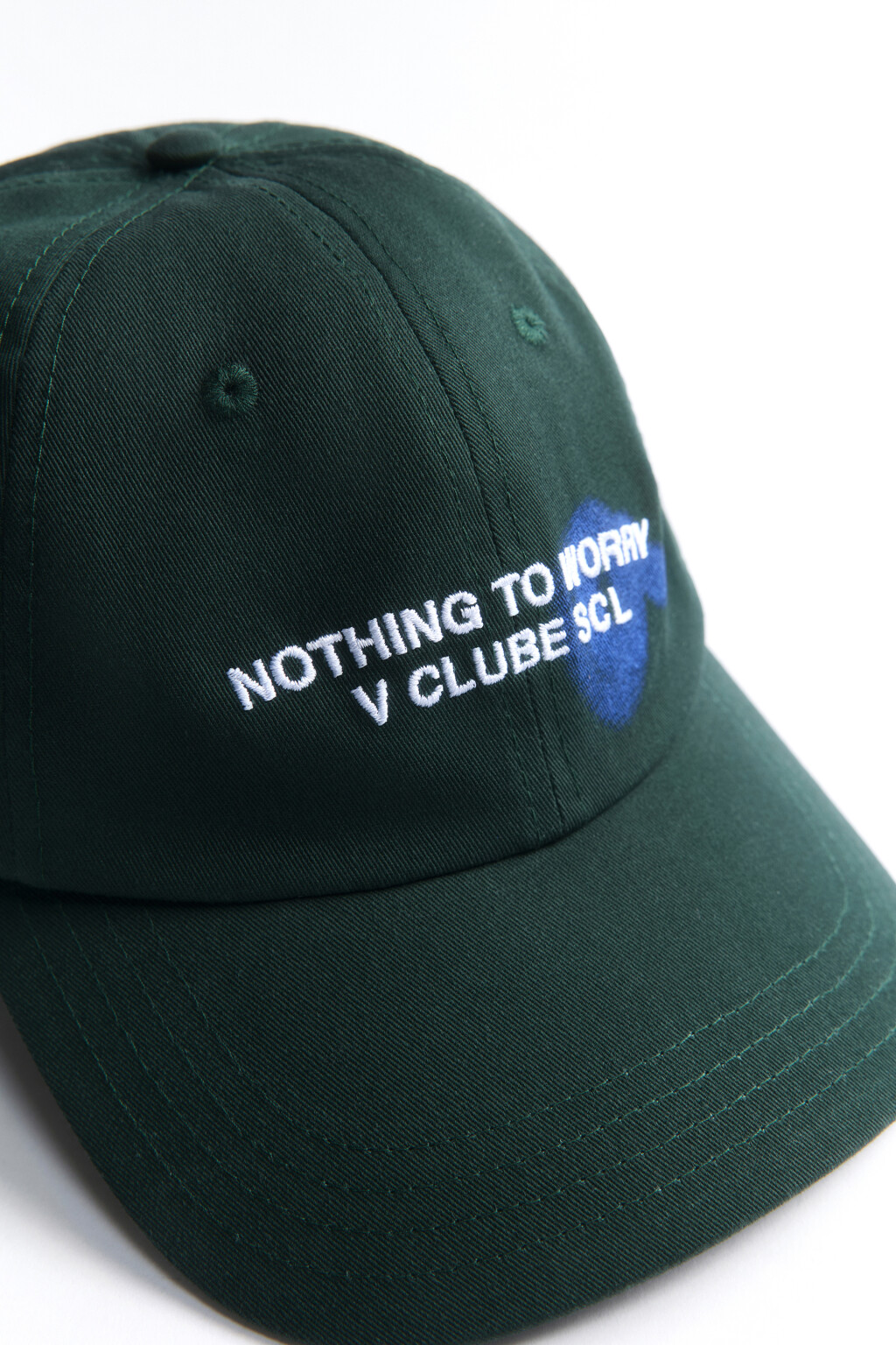 Бейсболка хлопковая с принтом-надписью - цвет зеленый - 3