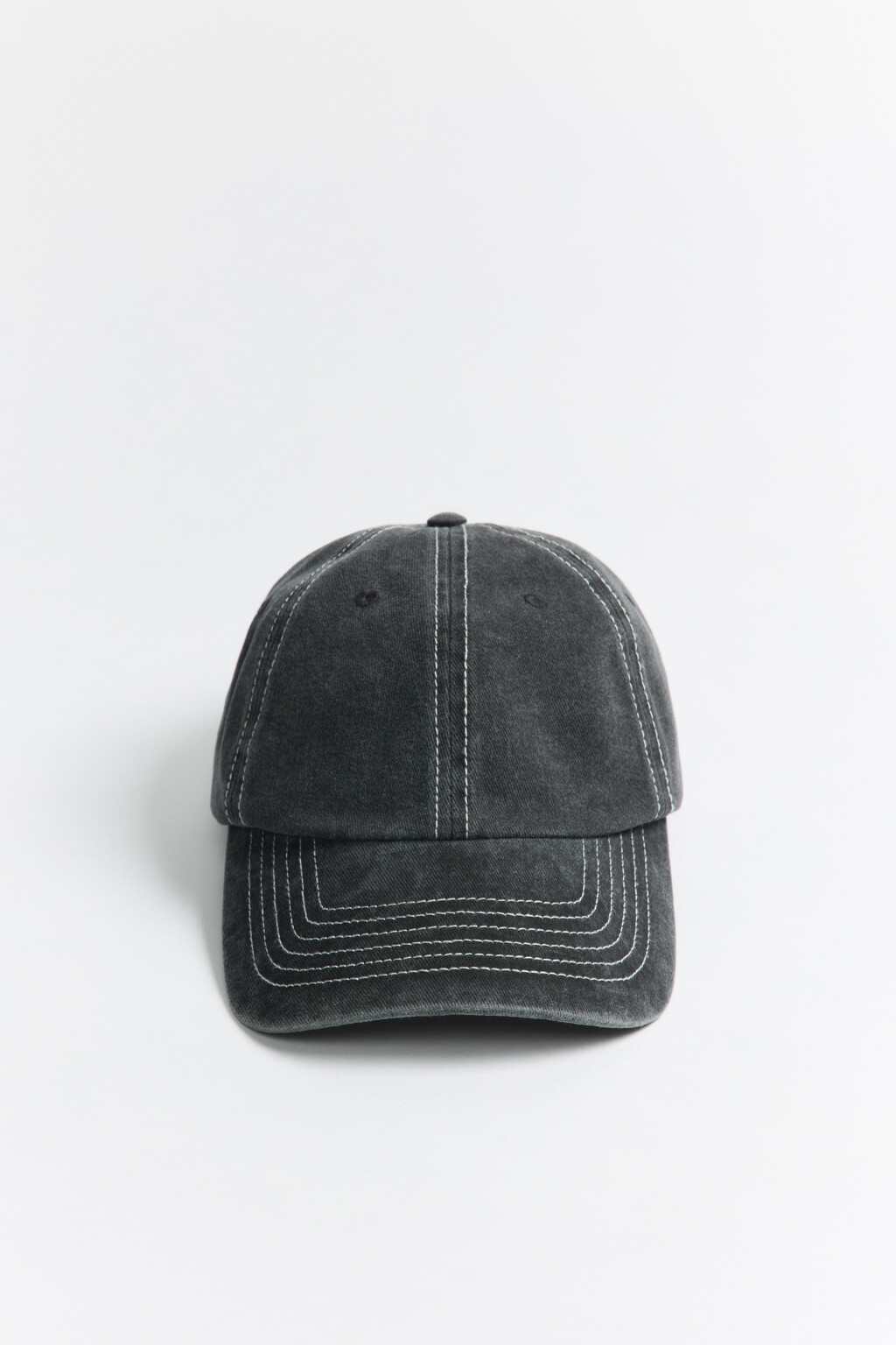 Бейсболка хлопковая с вареным эффектом - цвет черный - 1