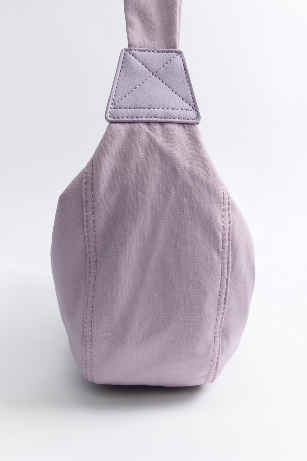 Сумка-бананка текстильная с ремнем через плечо - цвет сиреневый - 3