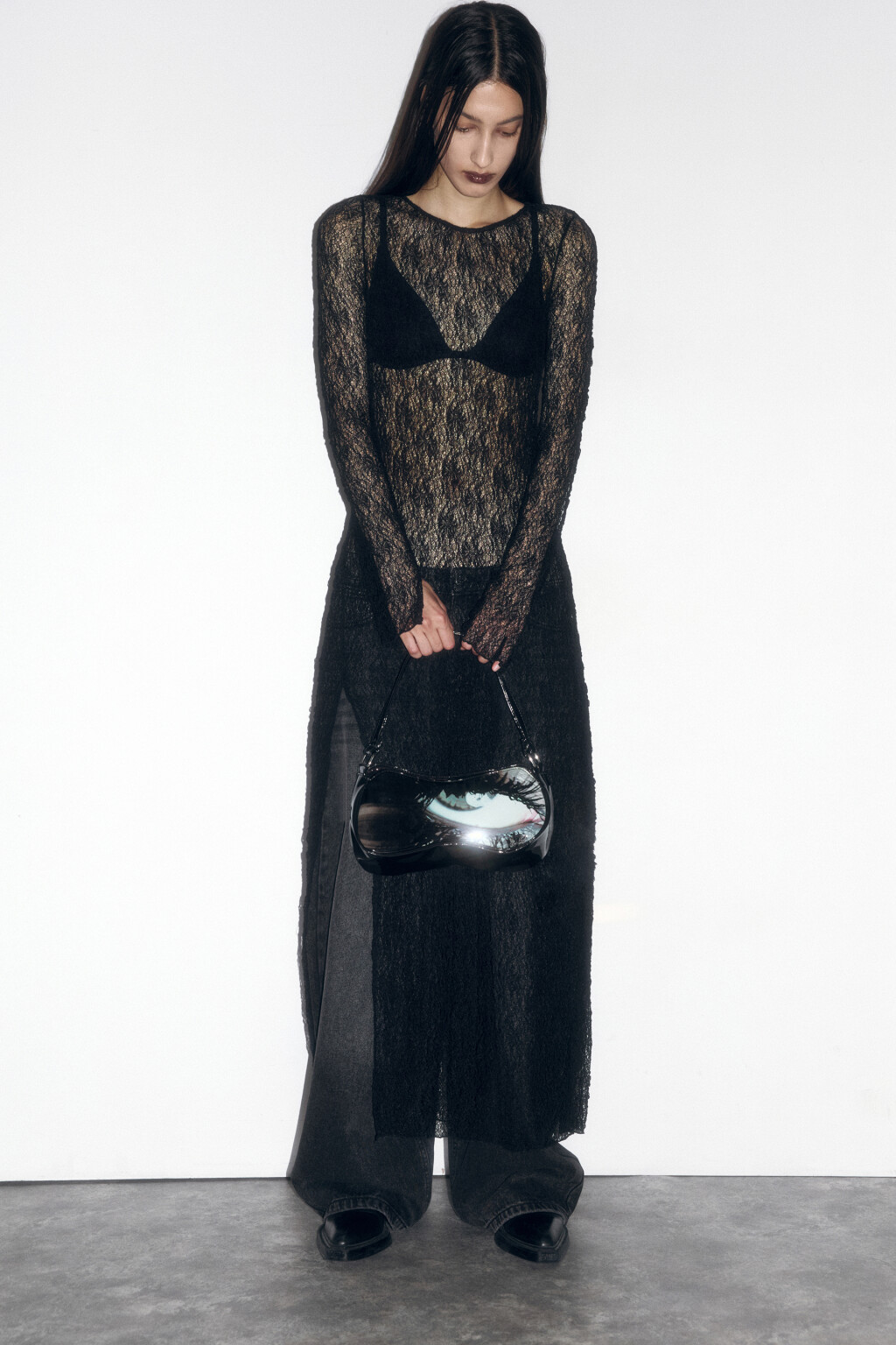 Сумка на плечо лакированная с принтом - цвет мультиколор - 5