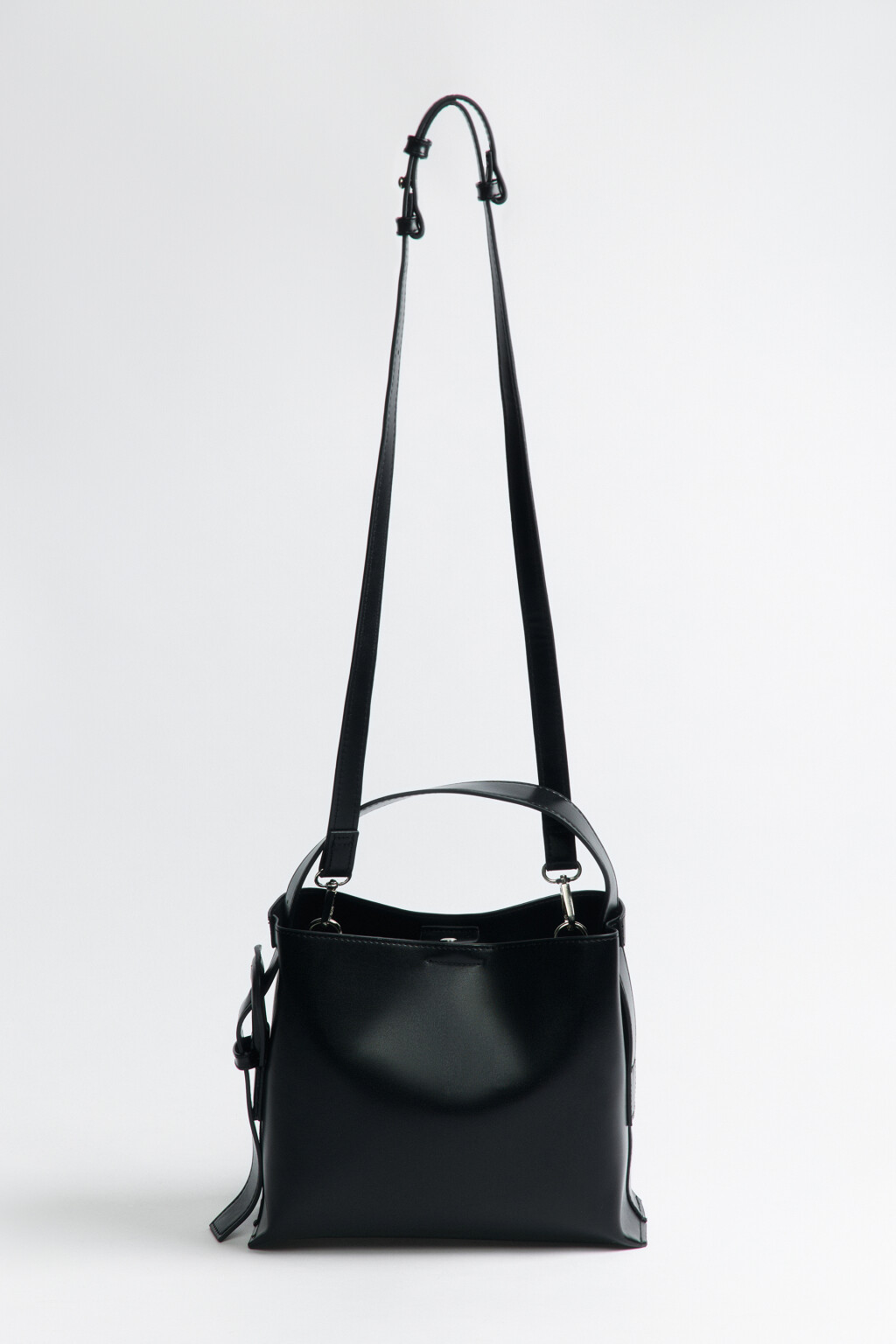 Сумка прямоугольная с ремнем через плечо - цвет черный - 2