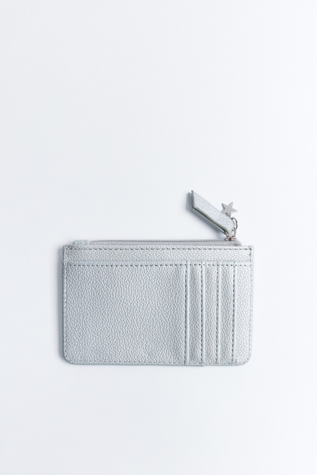 Кошелек на молнии с отделениями для карт - цвет серый - 2