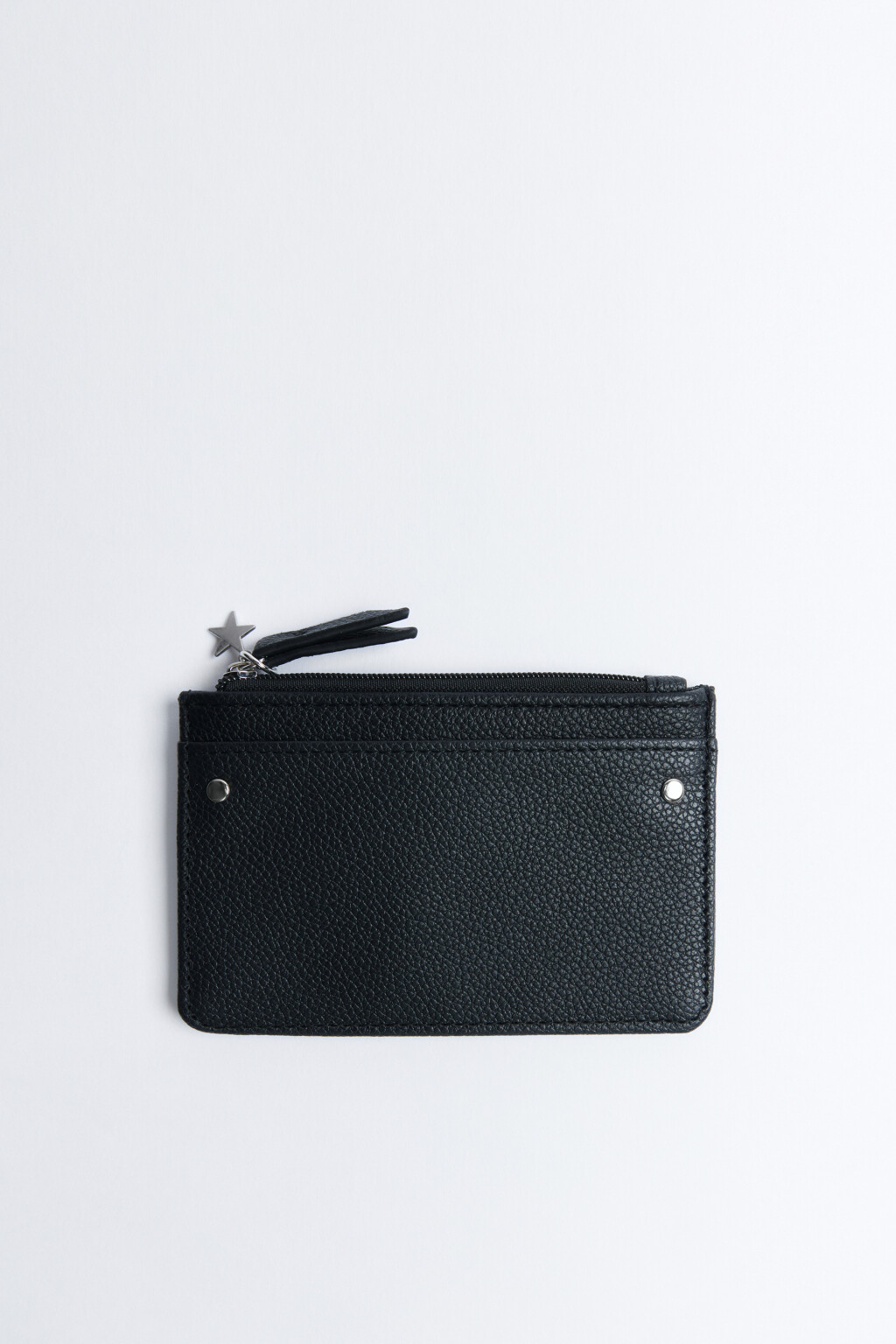 Кошелек на молнии с отделениями для карт - цвет черный - 1