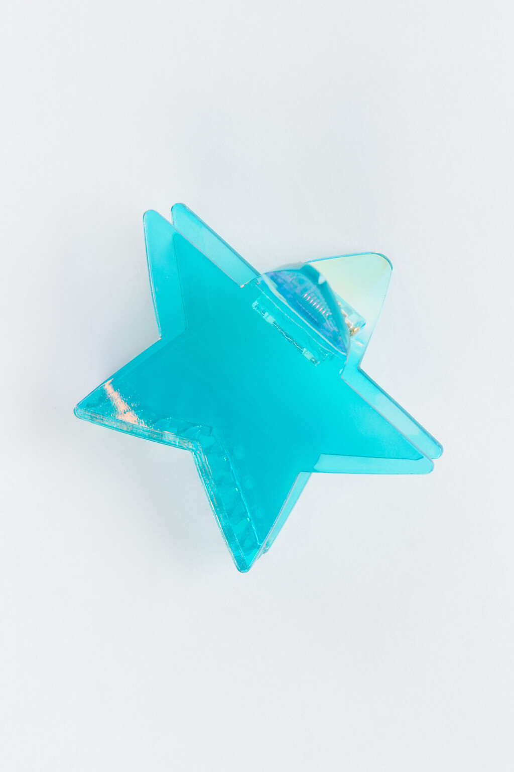 Заколка-краб для волос в виде звезды - цвет голубой - 2