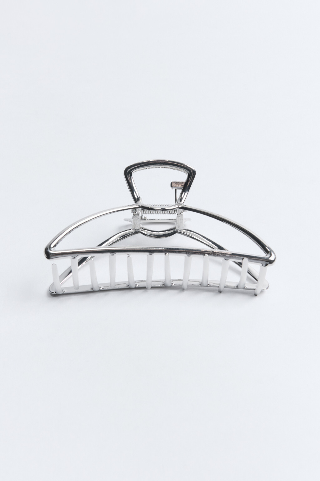 Заколка-краб для волос металлическая - цвет серый - 1