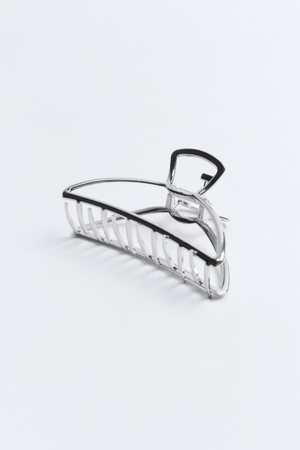 Заколка-краб для волос металлическая - цвет серый - 2