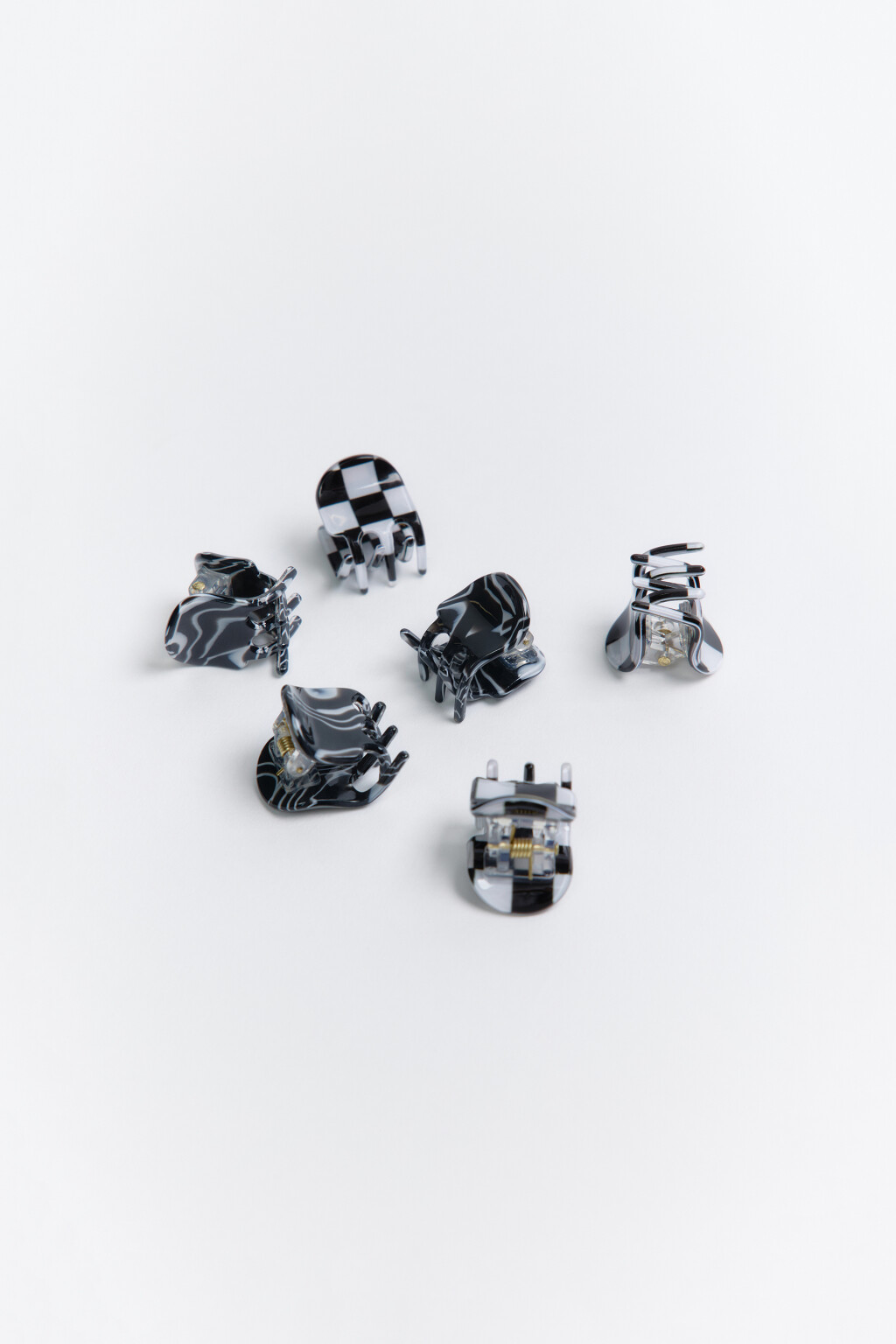 Набор заколок-крабиков с принтом (6 штук) - цвет мультиколор - 2