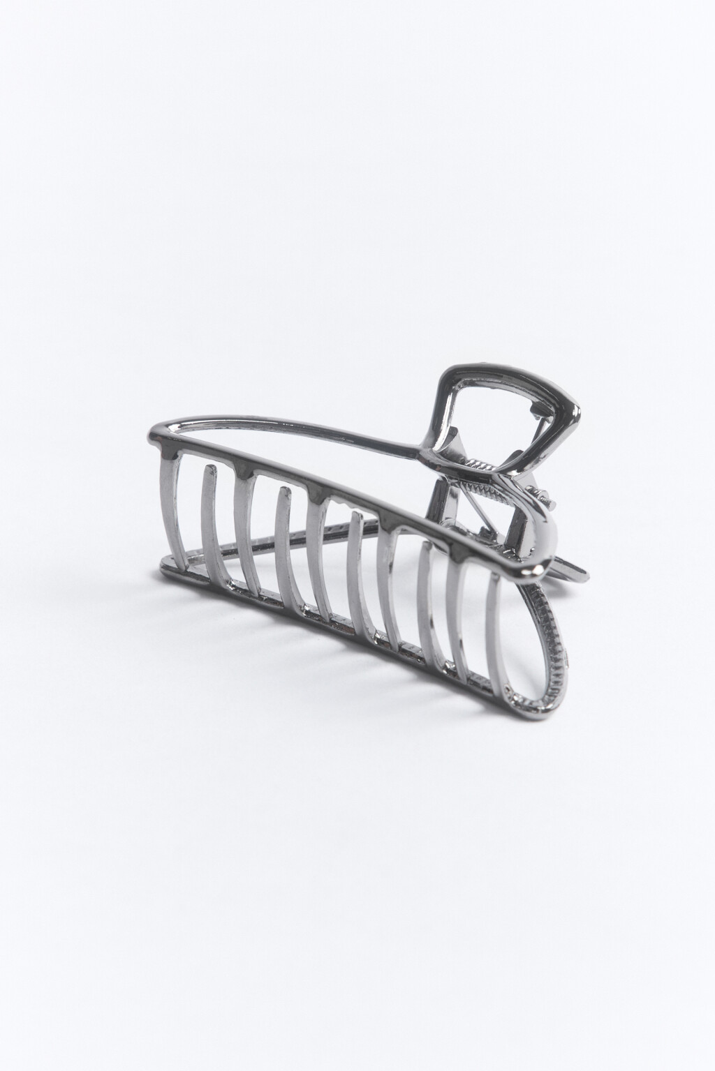 Заколка-краб для волос металлическая - цвет черный - 2