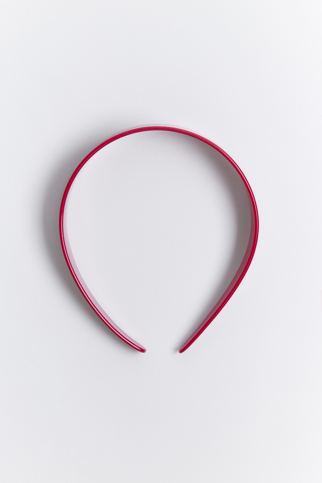 Ободок широкий с сердечком из страз - цвет белый - 1