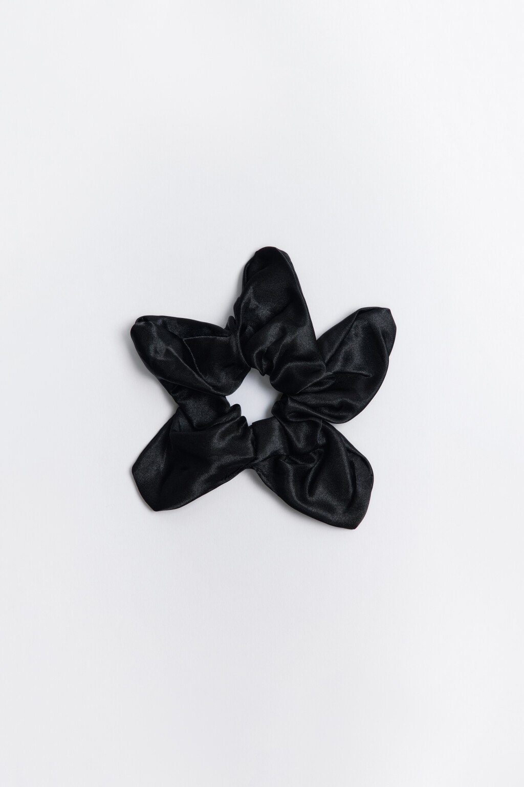Резинка для волос атласная - цвет черный - 1