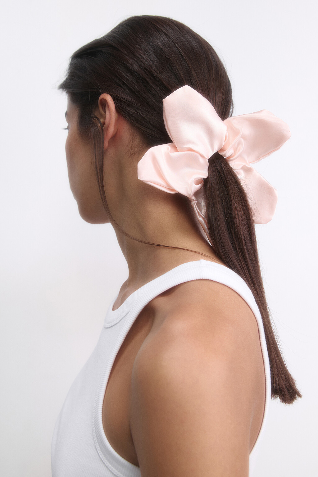 Резинка для волос атласная - цвет розовый - 3