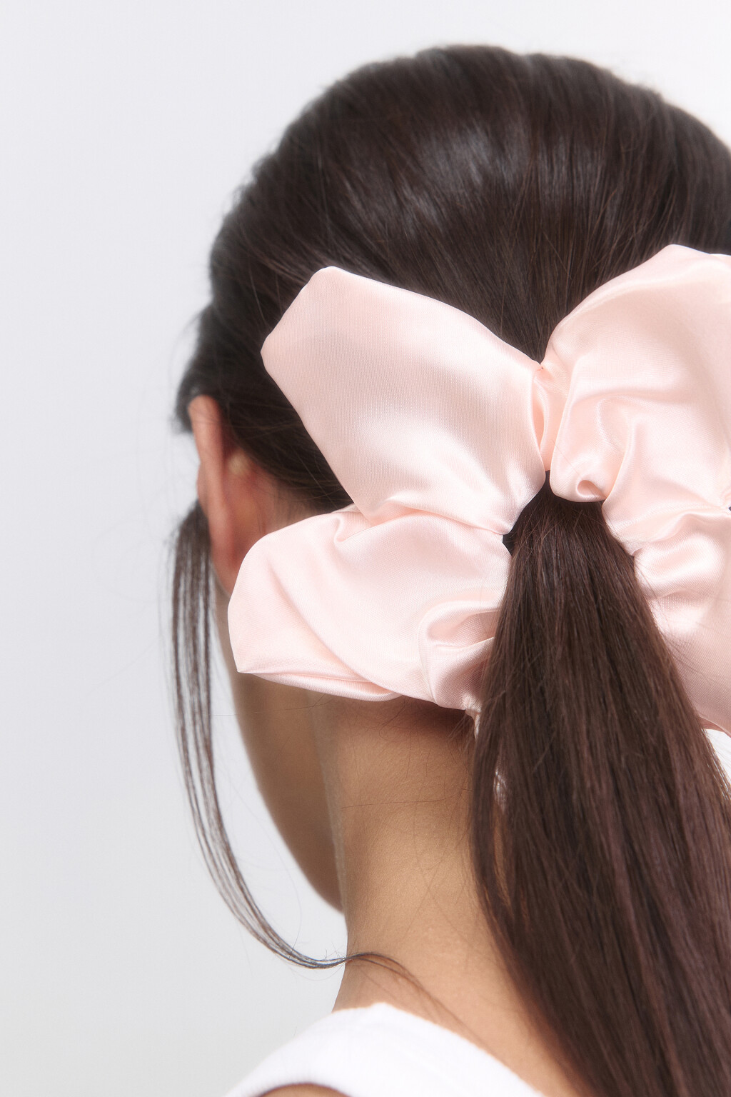 Резинка для волос атласная - цвет розовый - 4