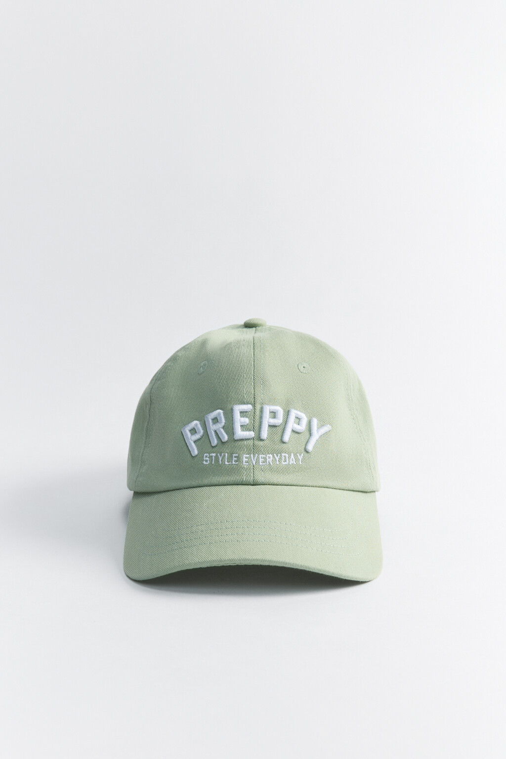 Бейсболка хлопковая с вышитой надписью - цвет зеленый - 1