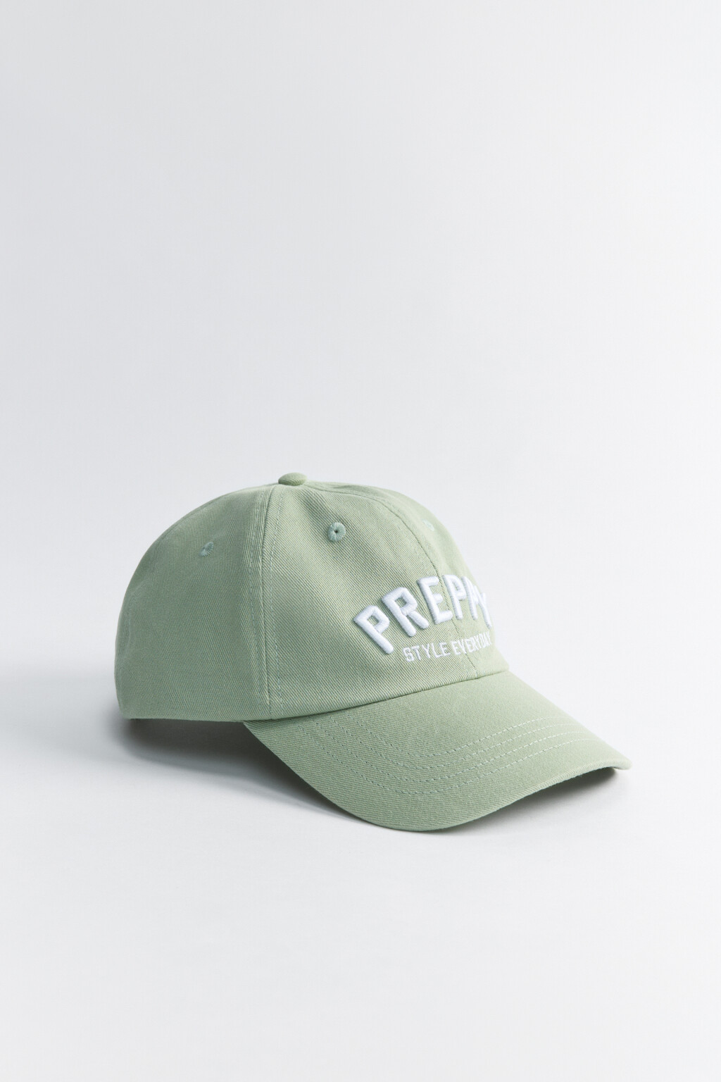 Бейсболка хлопковая с вышитой надписью - цвет зеленый - 2