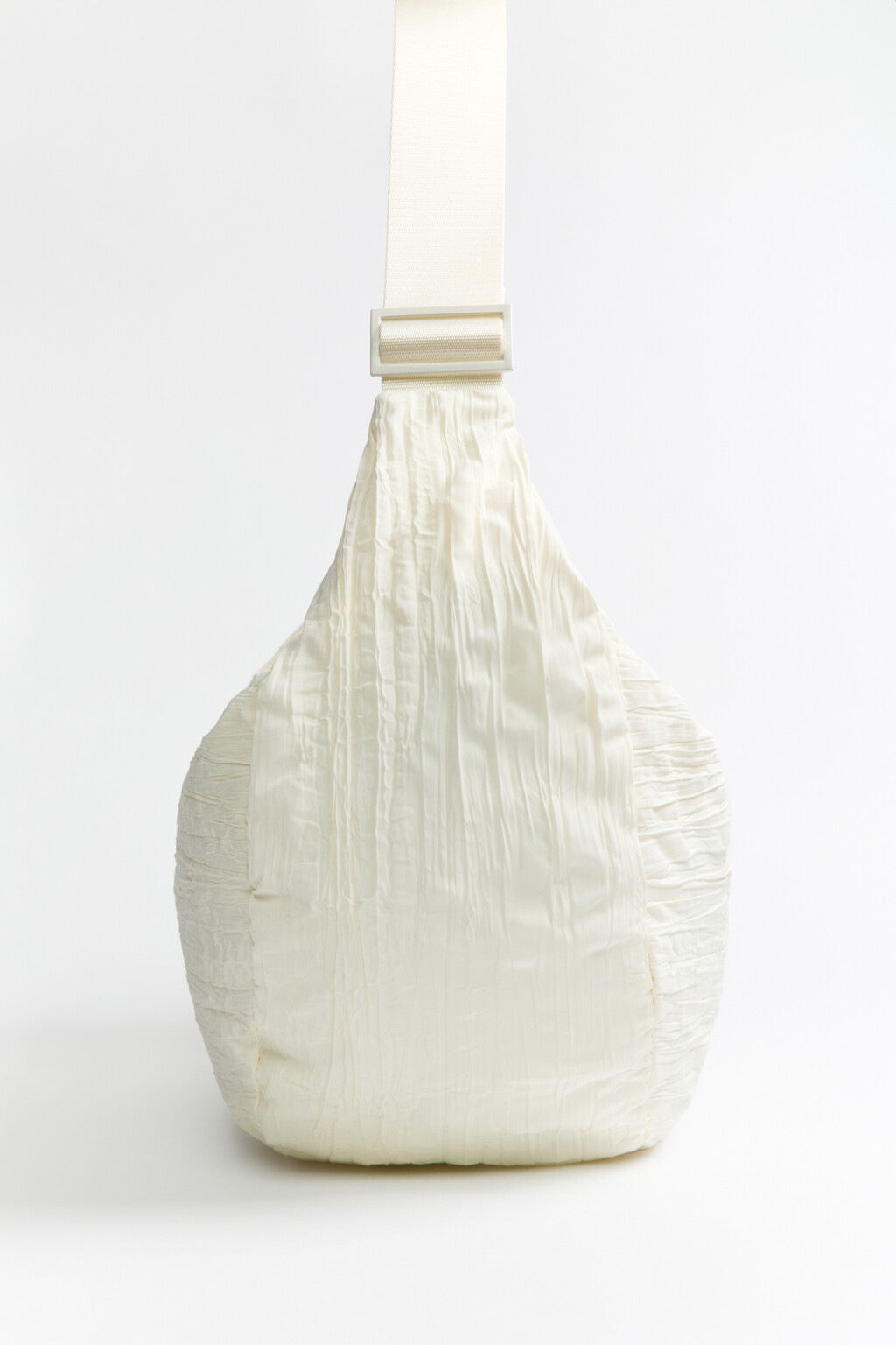 Сумка-кроссбоди из плиссированной ткани - цвет бежевый - 3