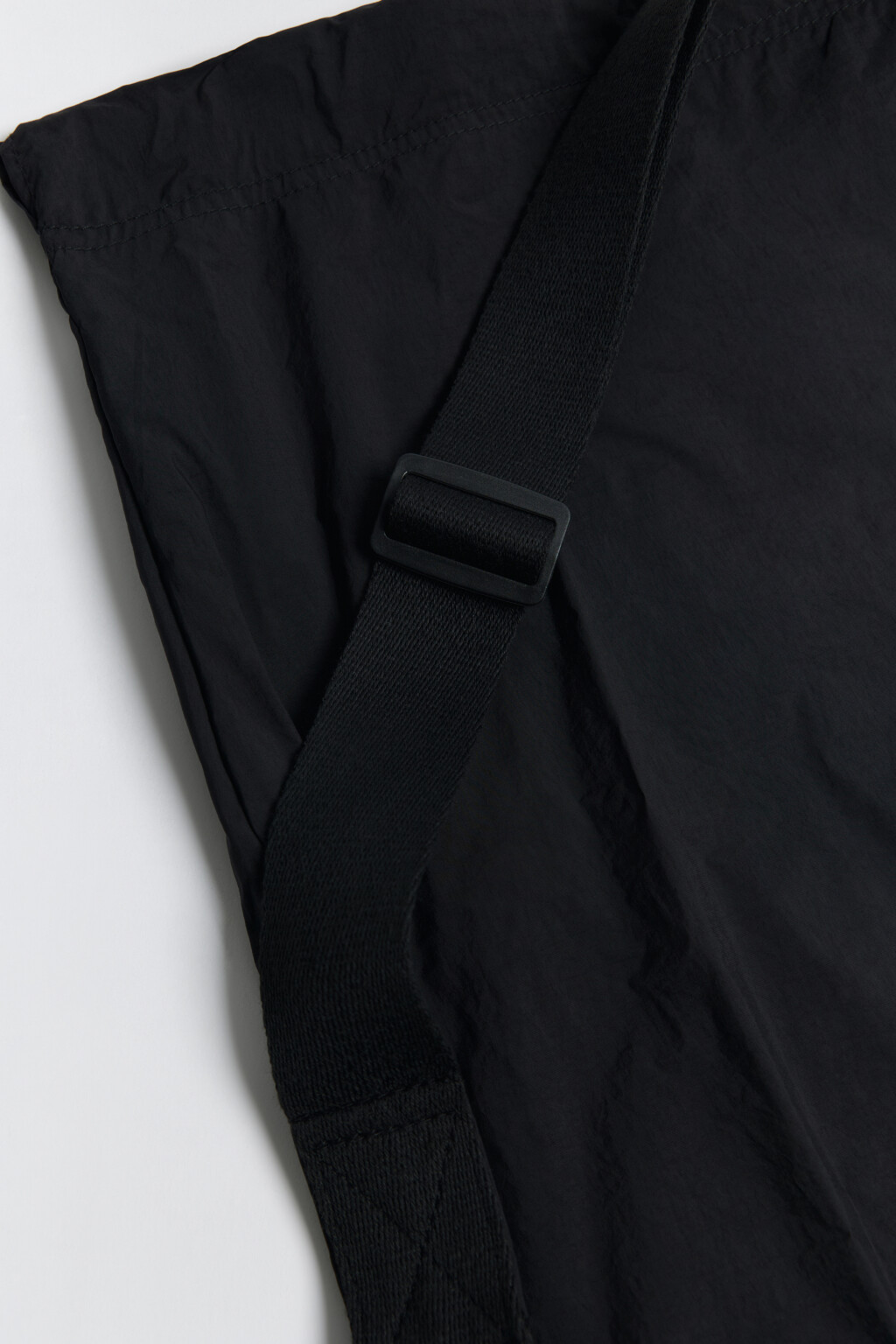 Сумка-мешок текстильная с ремешком - цвет черный - 4